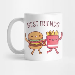 Cute Burger And Fries, Best Friends Funny Mug